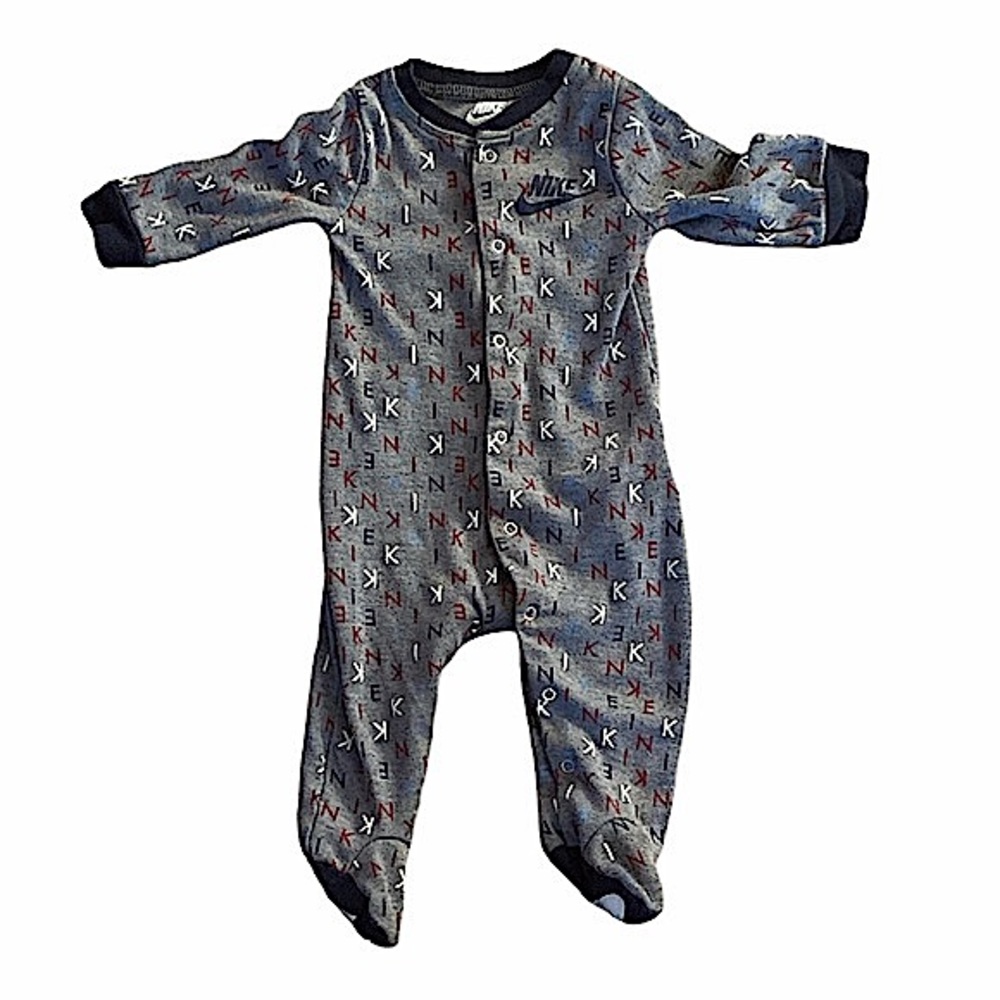 Nike | Infant Pajama and Onesie Set | Red and gray 6-9 month sized - Picture 2 of 7